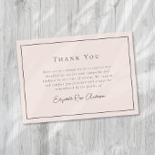 Minimalisalist Bereavement Funeral Bedankkaart