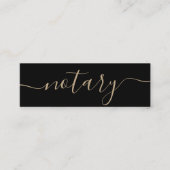 Minimalisalistisch Gold-script voor het onderteken Mini Visitekaartje (Voorkant)