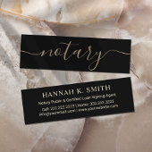 Minimalisalistisch Gold-script voor het onderteken Mini Visitekaartje