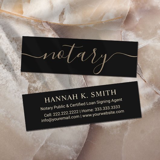 Minimalisalistisch Gold-script voor het onderteken Mini Visitekaartje