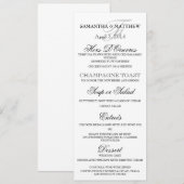 Minimalisatiemenu voor bruiloft in het binnenland kaart (Voorkant / Achterkant)