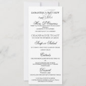 Minimalisatiemenu voor bruiloft in het binnenland kaart (Voorkant)