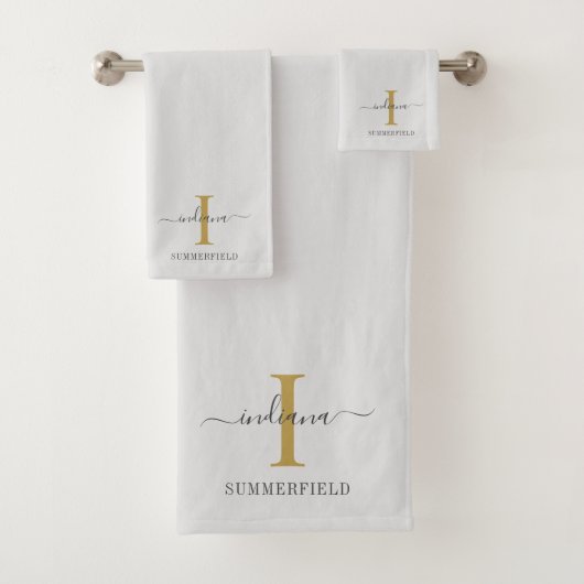 Minimalisatieminimalisator Gold Grey Bad Handdoek (Insitu)