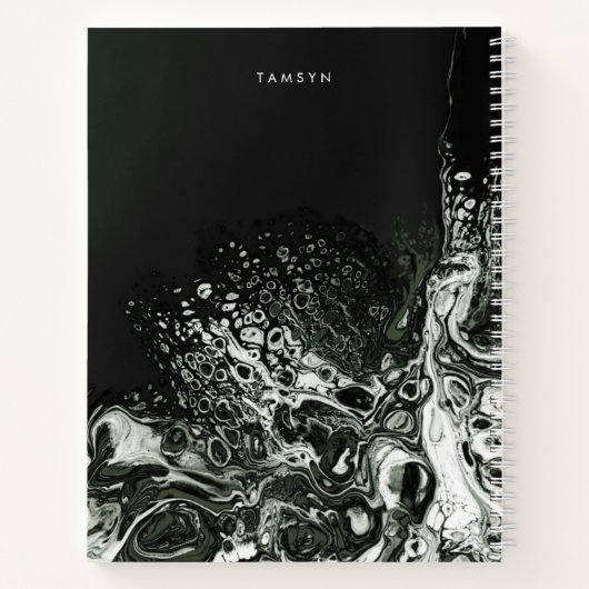 Minimalisatieschbook met aangepast metallisch Hoes Notitieboek (Achterkant)