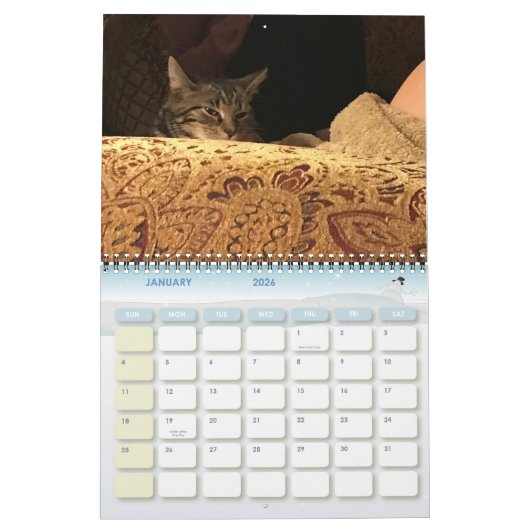 Minimalisatieschema, JAAR/GROOTTE/KLEUR/ONTWERP Kalender (Jan 2026)