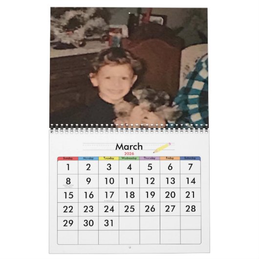 Minimalisatieschema, JAAR/GROOTTE/KLEUR/ONTWERP Kalender (Mar 2026)