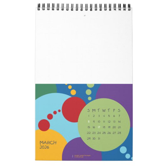 Minimalisatieschema, JAAR/GROOTTE/KLEUR/ONTWERP Kalender (Mar 2026)