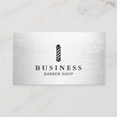 Minimalisator barber Shop Modern Silver Hair Styli Visitekaartje (Voorkant)