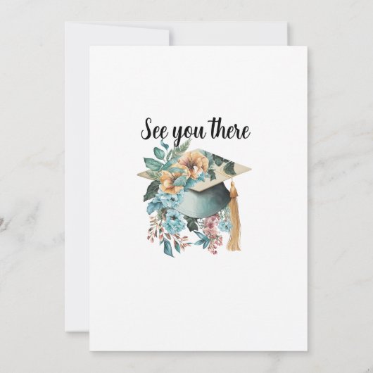 Minimalisator Boho Floral voor Afstuderen van verp Kaart (Achterkant)