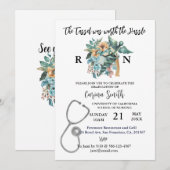 Minimalisator Boho Floral voor Afstuderen van verp Kaart (Voorkant / Achterkant)