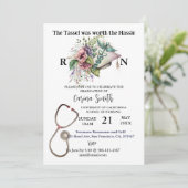 Minimalisator Boho Floral voor Afstuderen van verp Kaart (Staand voorkant)