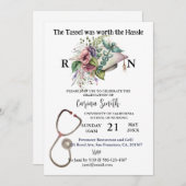 Minimalisator Boho Floral voor Afstuderen van verp Kaart (Voorkant / Achterkant)