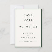 Minimalisator donkerschuine slachting De datum Kaa Save The Date (Voorkant)