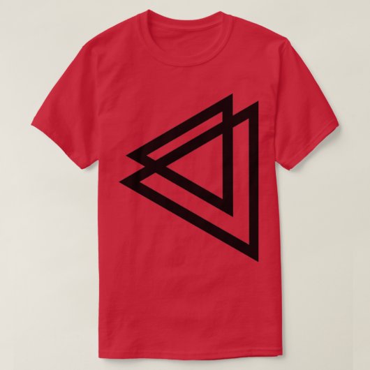 Minimalisator dubbele driehoek t-shirt (Design voorkant)