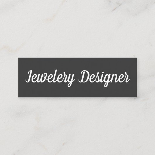 Minimalisator fancy lettertypen / grijs mini visitekaartje (Voorkant)