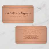 Minimalisator Folie Chic Script Signature Copper F Visitekaartje (Voorkant / Achterkant)