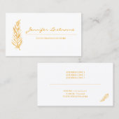 Minimalisator gele kleurendoether visitekaartje (Voorkant / Achterkant)