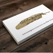 Minimalisator Gold Quill van de notaris Public Sig Visitekaartje