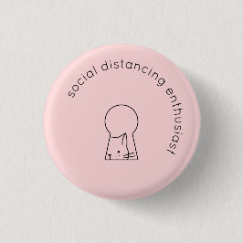 Minimalisator Humor sociale vervormende introvert Ronde Button 3,2 Cm