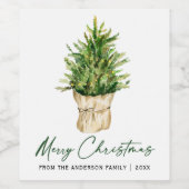 Minimalisator kalligrafie inkt Script Waterverf Wijn Etiket (Enkel label)