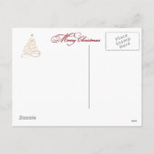 Minimalisator kerstboom met Gold Metallic Filigree Feestdagenkaart (Achterkant)