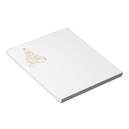 Minimalisator kerstboom met Gold Metallic Filigree Notitieblok (Schuin)