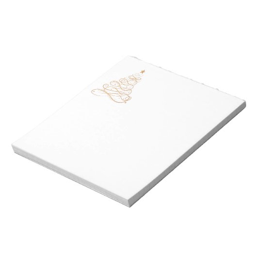 Minimalisator kerstboom met Gold Metallic Filigree Notitieblok (Linkerzijde)