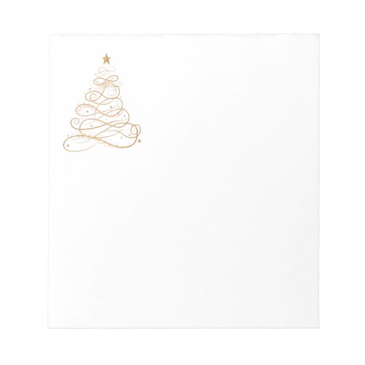 Minimalisator kerstboom met Gold Metallic Filigree Notitieblok (Voorkant)