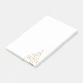 Minimalisator kerstboom met Gold Metallic Filigree Post-it® Notes (Schuin)