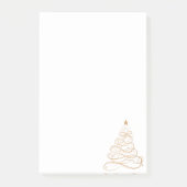 Minimalisator kerstboom met Gold Metallic Filigree Post-it® Notes (Voorkant)