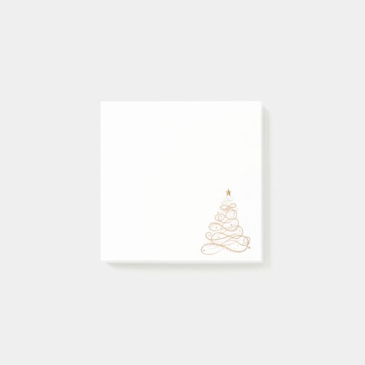 Minimalisator kerstboom met Gold Metallic Filigree Post-it® Notes (Voorkant)