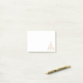 Minimalisator kerstboom met Gold Metallic Filigree Post-it® Notes (Op bureau)