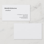 Minimalisator klassieke zwarte witte platte plaat visitekaartje (Voorkant / Achterkant)