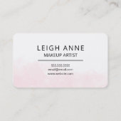 Minimalisator moderne monogram roze goudWaterverf Visitekaartje (Achterkant)