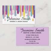 Minimalisator moderne pasteeluiteinden visitekaartje (Voorkant / Achterkant)