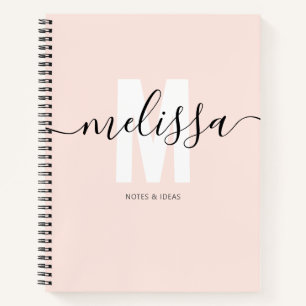Minimalisator monogram handschrift notitieboek