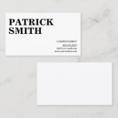 Minimalisator professionele correspondent visitekaartje (Voorkant / Achterkant)