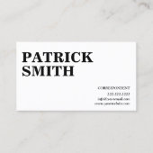 Minimalisator professionele correspondent visitekaartje (Voorkant)