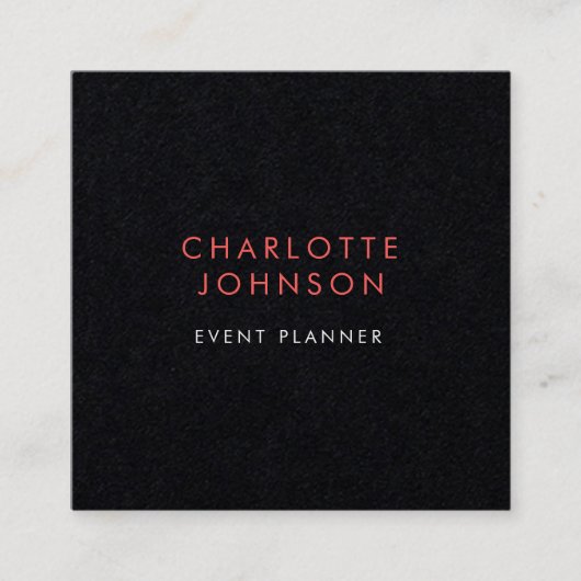 Minimalisator professionele gebeurtenisplanner vierkante visitekaartje (Voorkant)