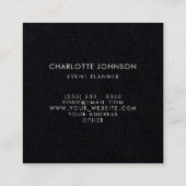 Minimalisator professionele gebeurtenisplanner vierkante visitekaartje (Achterkant)
