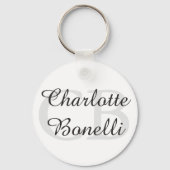 Minimalisator professionele moderne monogram sleutelhanger (Voorkant)