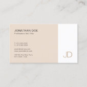 Minimalisator professionele Sjabloon monogram Visitekaartje (Voorkant)