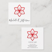 Minimalisator rood ventilator vierkante visitekaartje (Voorkant / Achterkant)