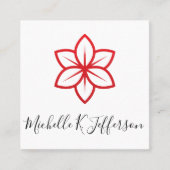 Minimalisator rood ventilator vierkante visitekaartje (Voorkant)