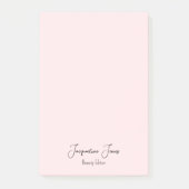 Minimalisator roze schoonheidssalon leraar post-it® notes (Voorkant)