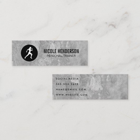 Minimalisator runner mini visitekaartje (Voorkant / Achterkant)