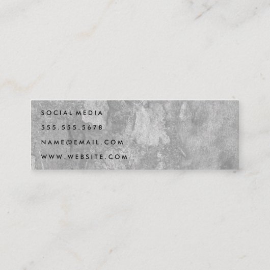 Minimalisator runner mini visitekaartje (Achterkant)