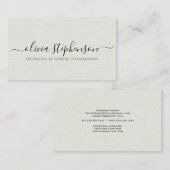 Minimalisator van alabaster Faux-leder Visitekaartje (Voorkant / Achterkant)