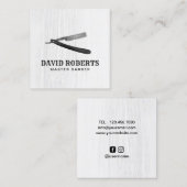 Minimalisator van Barber Barbershop Razor Hair Sty Vierkante Visitekaartje (Voorkant / Achterkant)