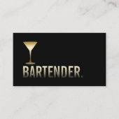 Minimalisator van de Bartender Modern Gold Wine Ba Visitekaartje (Voorkant)